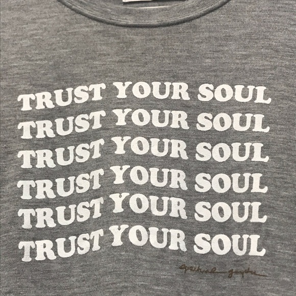 Spiritual Gangster Trust Your Soul Gray Top - Picture 4 of 11